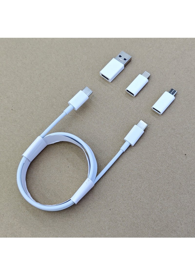 6-in-1 Multi Interface Mobile Data Cable USB C PD Fast Charging Cable Type-C Adapter Portable Storage Set - Image 1