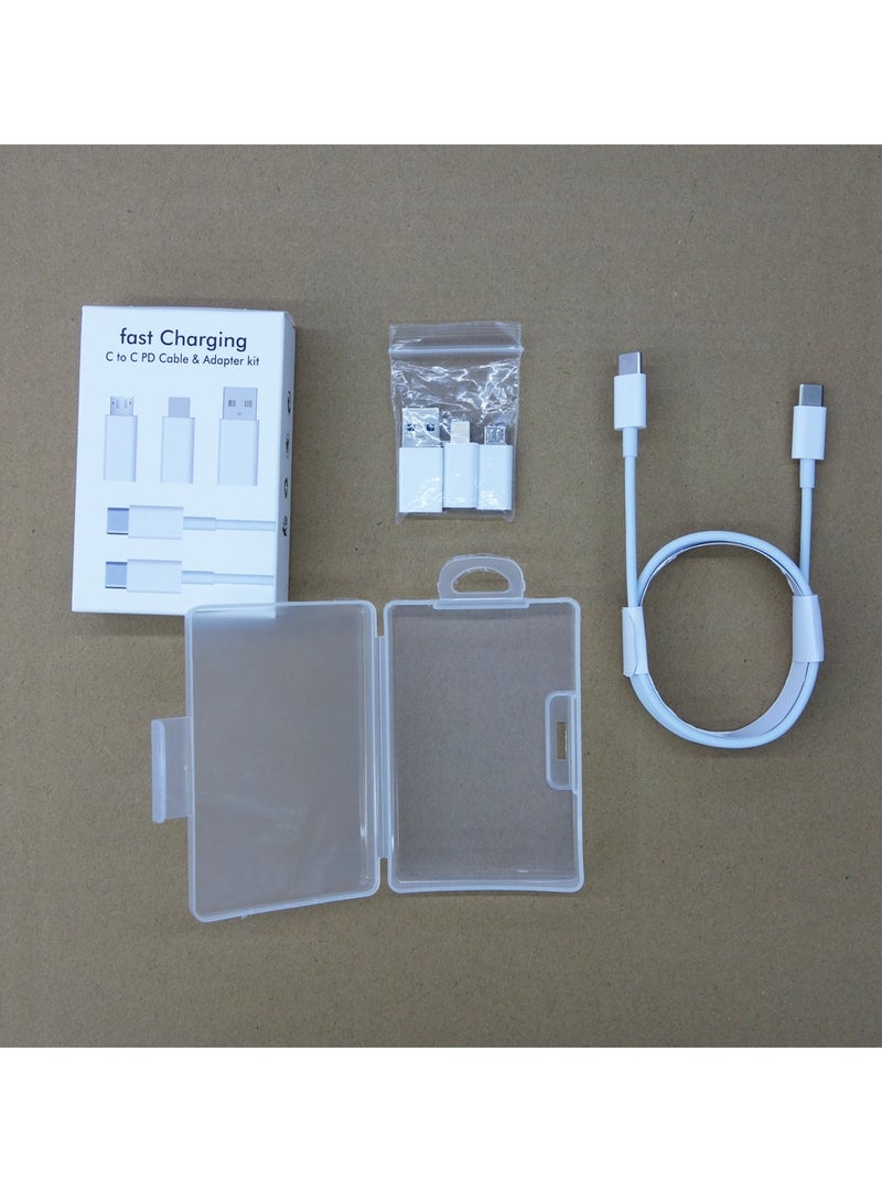 6-in-1 Multi Interface Mobile Data Cable USB C PD Fast Charging Cable Type-C Adapter Portable Storage Set - Image 3