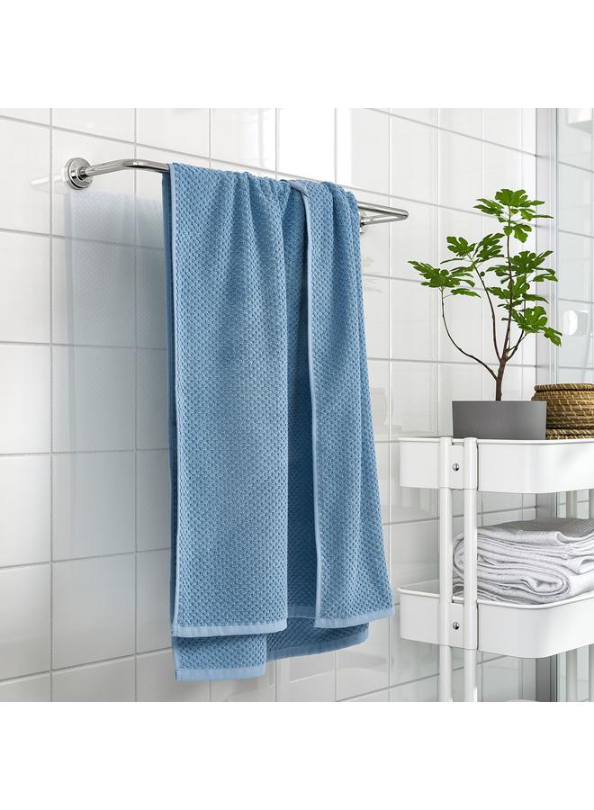 Bath towel, dark grey-blue, 70x140 cm  - Image 3