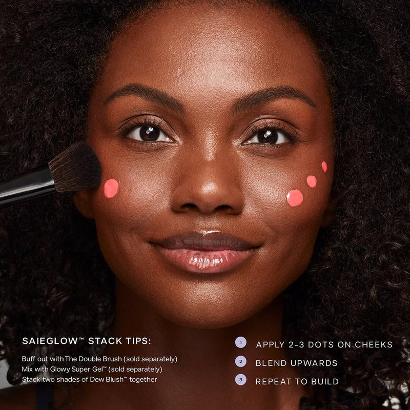 Saie Dew Liquid Blush for Cheeks Trio - Hydrating Cream Blush Stick Set with a Blendable + Buildable Formula - Skincare Infused Dewy Face Blushes for a Natural Flush - Baby, Sweetie, & Spicy (3 Count) - Image 4