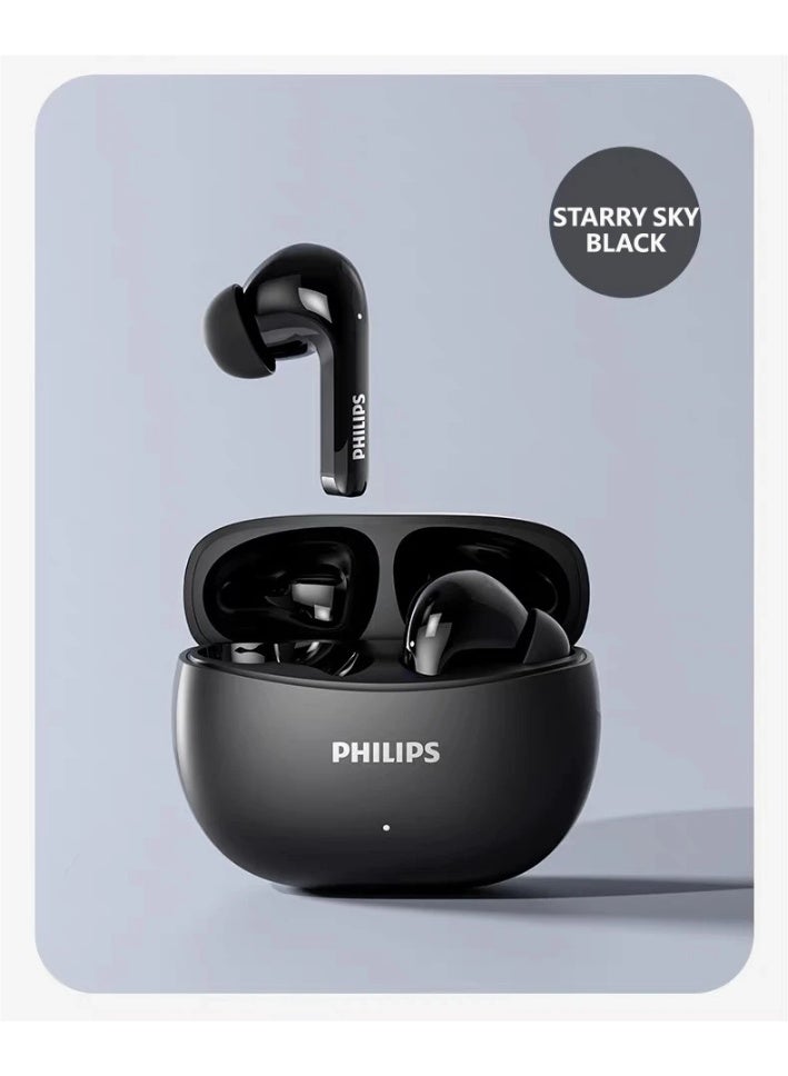 Philips 🎧 Philips TAT1320 True Wireless Bluetooth Earbuds - Perfect for Commuting & Entertainment, Bluetooth 6.0 Stable Connection - Starry Black BLACK - Image 2