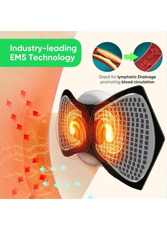 Loquat EMS Microcurrent Mini Massage Devices, Drainage Massager, Back Massager for Back Pain, Body Massager, Portable Mini Massager Machine for Lower Back and Neck Pain, 8 Modes 18 Levels Adjustable - Image 4