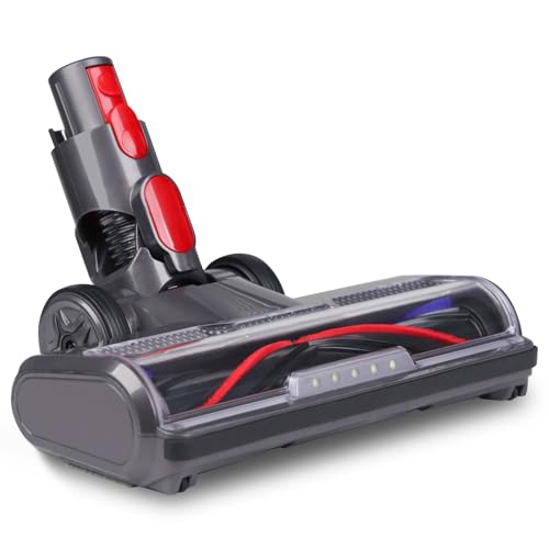 HESTIA Hardwood Floor Attachment for Dyson V7 V8 V11 V15 SV10 SV12 SV14 Cordless Stick Vacuum Cleaners VShaped Roller Brush LED Headlights Cleaner Head Replacement Parts - Image 1
