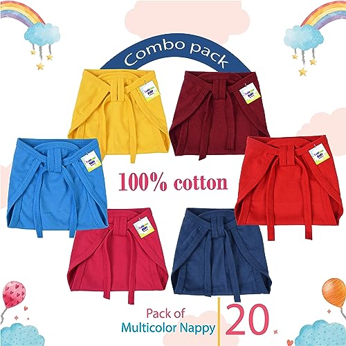 Toddylon Baby Products New Born Baby Clothes | Cloth Diapers | Langots | Nappies | Cotton | Reusable | Washable | Nappy (0-6 Months, Pack of 20) - Image 4
