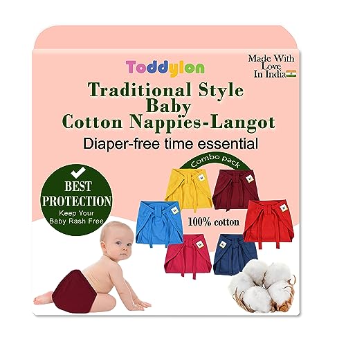 Toddylon Baby Products New Born Baby Clothes | Cloth Diapers | Langots | Nappies | Cotton | Reusable | Washable | Nappy (0-6 Months, Pack of 20) - Image 3