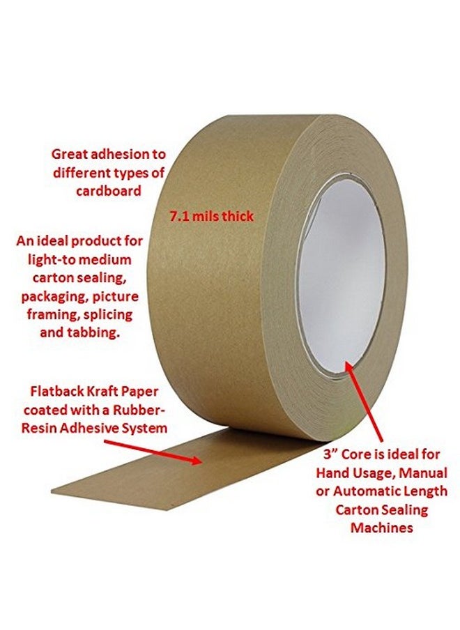 Pro Tapes Protapes Pro 183 Rubber Paper Carton Sealing Tape 7.1 Mils Thick 55 Yds Length X 3 Width For Lighttomedium Packaging Light Brown (Pack Of 1)  - Image 2