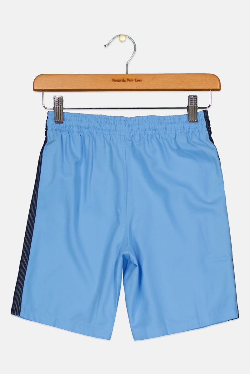 Nike Kids Boy Dri Fit Embroidered Logo Outdoor Shorts, Blue - Image 2