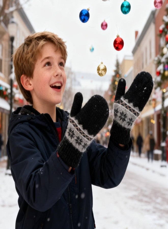 CaySep Kids Gloves Winter Gloves Full Fingers Knit Gloves Children Magic Stretchy Warm Gloves Bulk for Boys Girls - Image 4