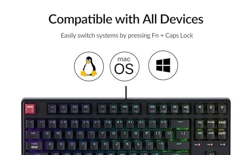 Keychron C3 Pro TKL 80% Wired Mechanical Keyboard, 8K Polling Rate, QMK/VIA Programmable, Hot-Swappable, RGB Backlit Shine-Through Keycaps, Super Brown Switch, for Windows/Mac - Image 3