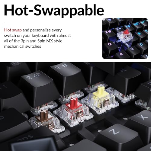 Keychron C3 Pro TKL 80% Wired Mechanical Keyboard, 8K Polling Rate, QMK/VIA Programmable, Hot-Swappable, RGB Backlit Shine-Through Keycaps, Super Brown Switch, for Windows/Mac - Image 5
