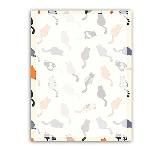 Stonehouse Collection Cat Stationery - 8.5 x 11-60 Letterhead Sheets - Cat Letterhead (Cat) - Image 1