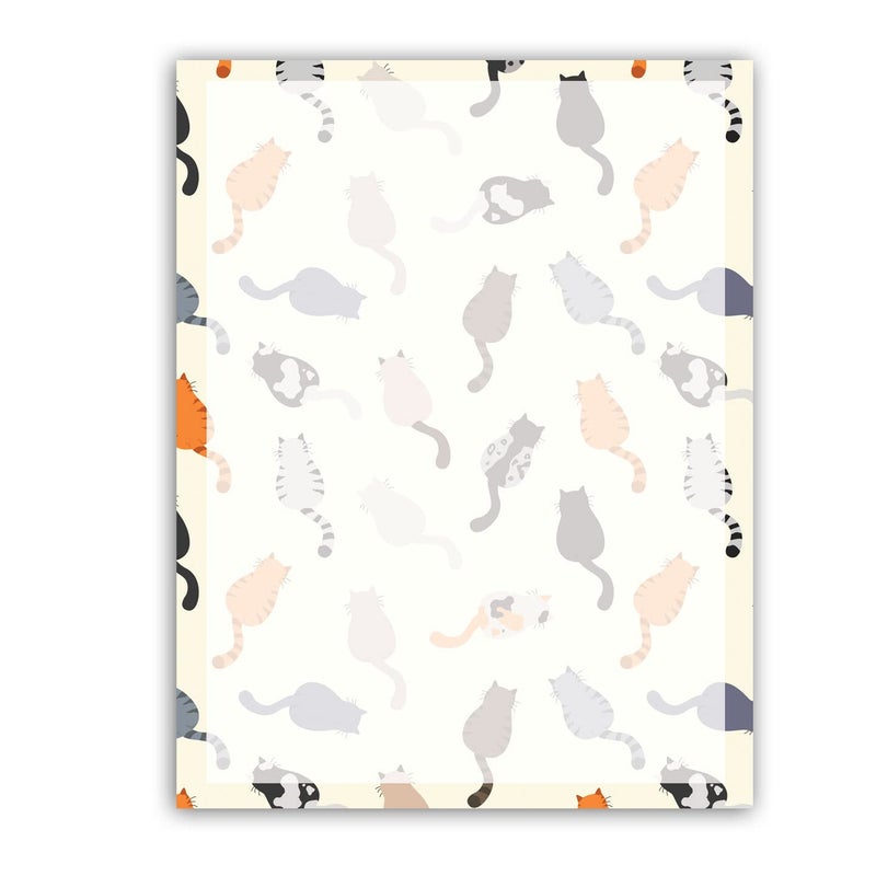 Stonehouse Collection Cat Stationery - 8.5 x 11-60 Letterhead Sheets - Cat Letterhead (Cat) - Image 4