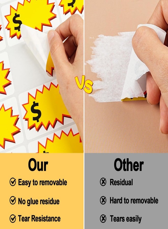 Dapute 300 Pcs Removable Garage Sale Stickers, Adhesive Waterproof Yard Sale Price Stickers with Large Space to Write Pricing (2"x3"),Sticky Price Tags Rummage Sale Stickers for Retail, Annual Community Sale - Image 3