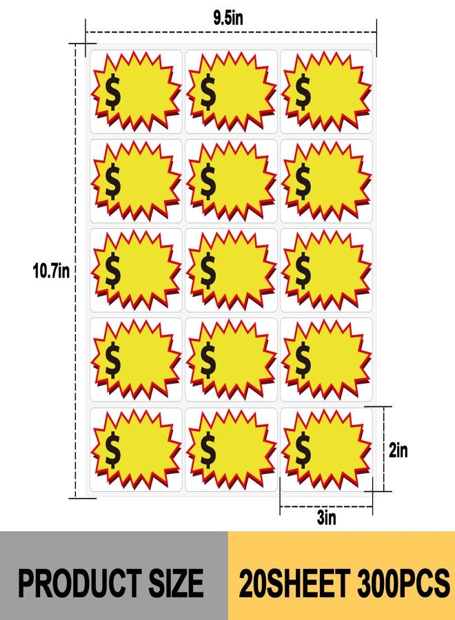 Dapute 300 Pcs Removable Garage Sale Stickers, Adhesive Waterproof Yard Sale Price Stickers with Large Space to Write Pricing (2"x3"),Sticky Price Tags Rummage Sale Stickers for Retail, Annual Community Sale - Image 5