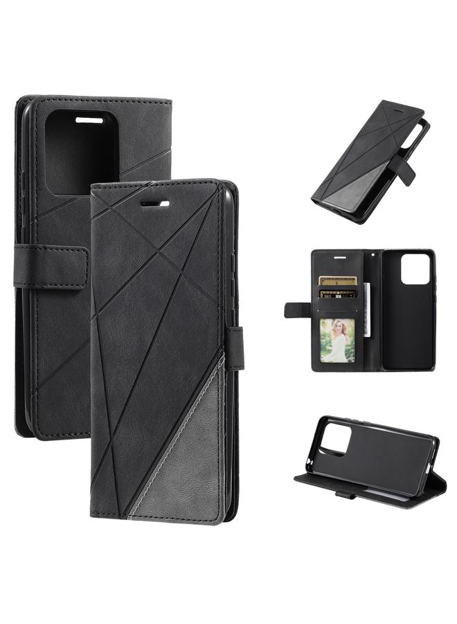 The Bros Case For Xiaomi Redmi 10C 4G / 10 Indian Skin Feel Splicing Leather Phone Case