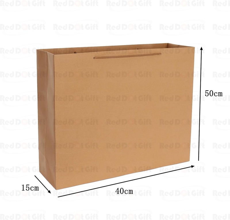 Red Dot Gift® 10 Pack Kraft Paper Gift Bags – Heavy Duty 250GSM with Rope Handles - Image 2