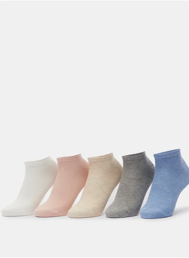 Celeste Women's Solid Ankle Length Socks - Set of 5
