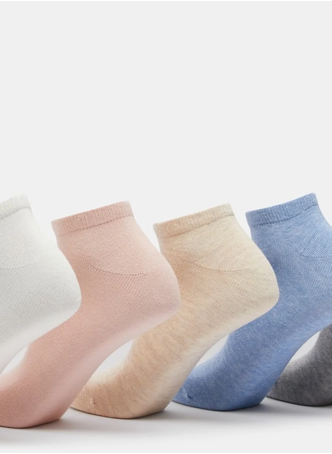 Celeste Women's Solid Ankle Length Socks - Set of 5