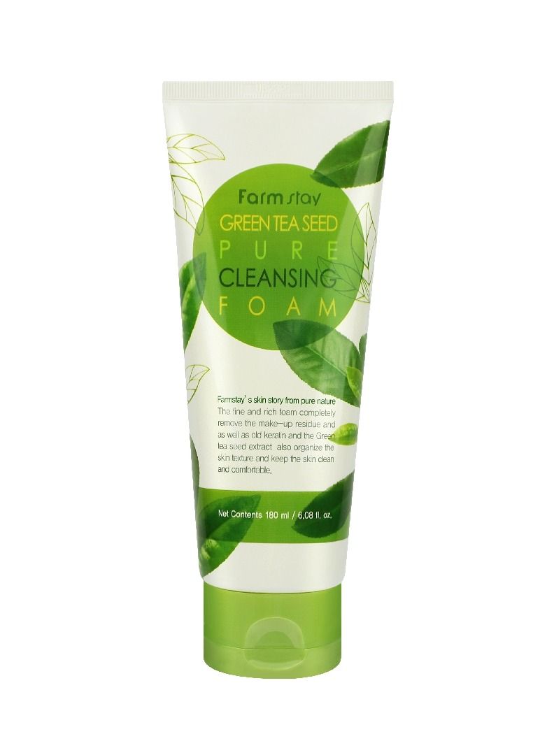 Farm Stay Green Tea Seed Pure Cleansing Foam 180ml  - Image 1