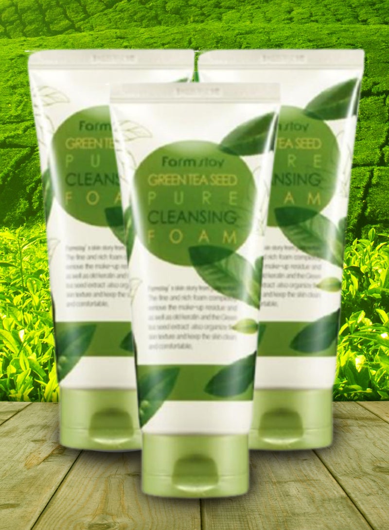 Farm Stay Green Tea Seed Pure Cleansing Foam 180ml  - Image 2