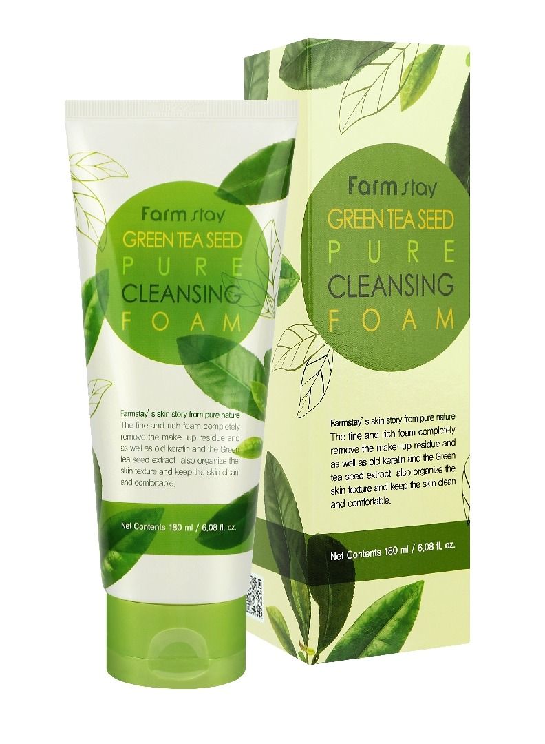 Farm Stay Green Tea Seed Pure Cleansing Foam 180ml  - Image 3