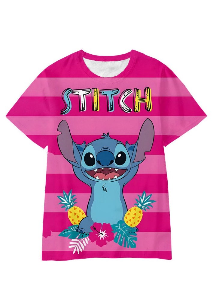 STITCH Summer cute cartoon Stitch boys and girls printed short-sleeved  130cm  - Image 2