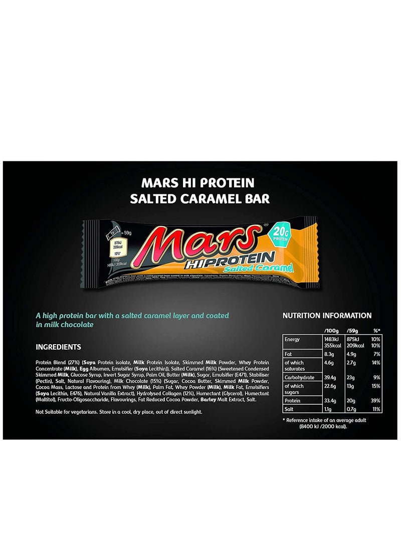 Mars - Mars Hi-Protein Bar Salted Caramel 20g Protein 12 x 59g - Image 1