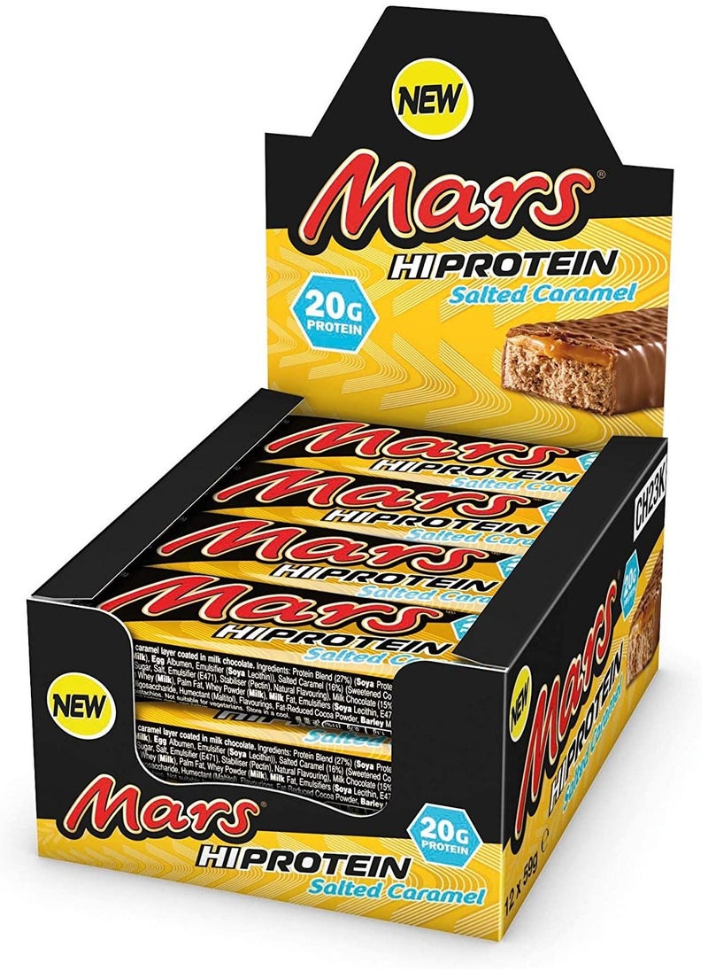 Mars - Mars Hi-Protein Bar Salted Caramel 20g Protein 12 x 59g - Image 1