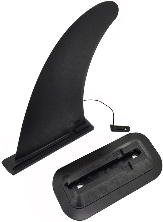 DSHE Detachable Center Fin Black, Kayak Rudder Kit Skeg Tracking Fin Watershed Board for Inflatable Canoe, Stand Up Paddle SUP Boards, Surfboard - Image 1