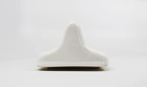 Tenedos Glazed Ceramic Bathroom Toilet Paper Holder Accessory White Wall Mount Durable Classic Design Not for Flat Surface Installation - Image 4