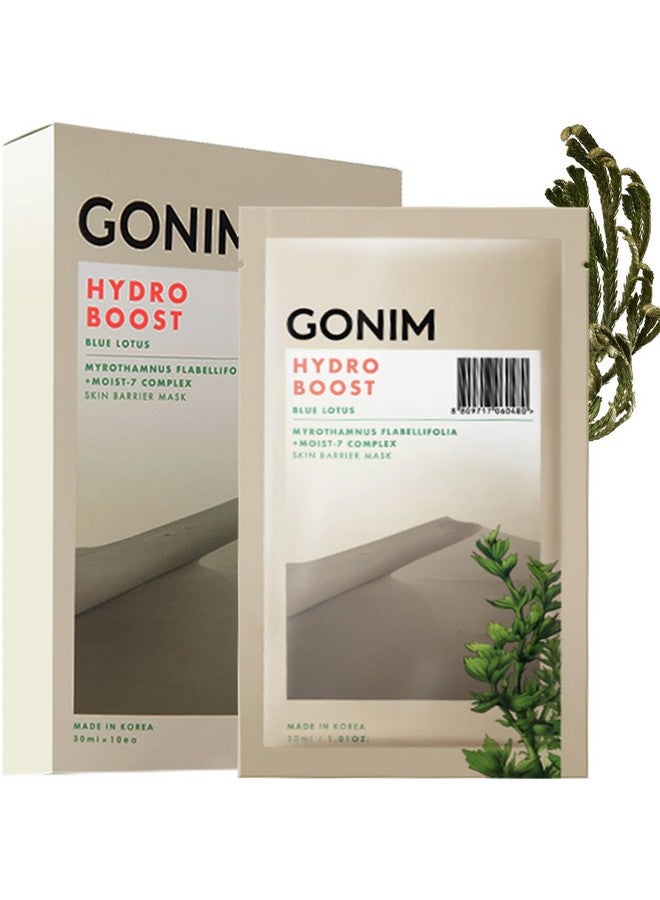 GONIM Moist-7 Complex Hyaluronic Acid Sheet Mask with Hyaluronic Acid and Nymphaea Caerulea, Anti-Aging Mask, Elasticity, Hydrating, Firming and Moisturizing Korean Skin Care, 30mlx10ea - Image 1