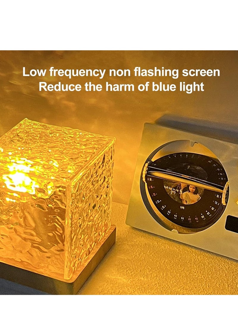Projector Lights Ocean Wave, Romantic Warm Ocean Wave Water Night Light Projector 3D Water Wave Effect, Romantic LED Light Projector Projection Lamps Crystal Table Lamp for Bedroom Decor