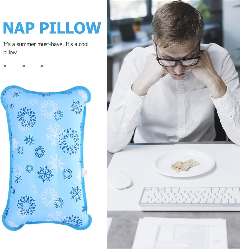 Cooling Inflatable Sleeping Pillow for Adults 55x35 Cm, Waterproof Summer Travel Pillow with Air and Water Fill, Outdoor Camping and Hiking Neck Support Cushion - Image 3