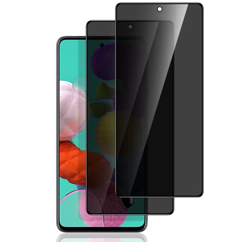 LYWHL 2-Pack Samsung Galaxy S20 FE / A53 / A52 / A51 Privacy Screen Protector, [Don’t Support Fingerprint Unlock], Anti-Spy Tempered Glass Screen Protector, Case Friendly Easy Install Black - Image 1