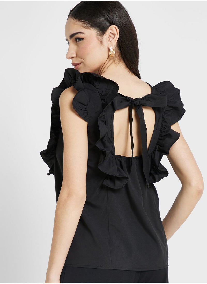 ELLA - Ruffle Sleeve Top - Image 1