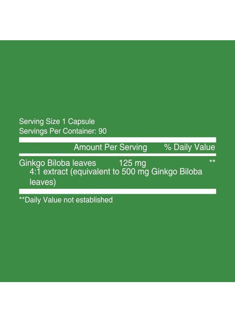 NUTRITIONL - Gingko Biloba 125 Mg Capsules 90's - Image 1