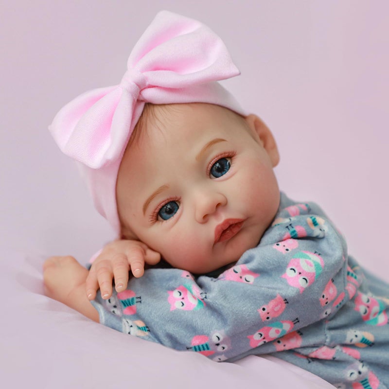 KSBD Lifelike Reborn Baby Girl - 18 inch Realistic Baby Girl Real Life Newborn Baby Dolls, Handmade Anatomically Correct Real Baby Dolls Gift Set for Kids Age 3 + - Image 5