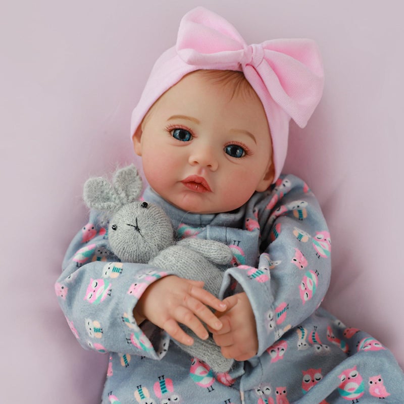 KSBD Lifelike Reborn Baby Girl - 18 inch Realistic Baby Girl Real Life Newborn Baby Dolls, Handmade Anatomically Correct Real Baby Dolls Gift Set for Kids Age 3 + - Image 2
