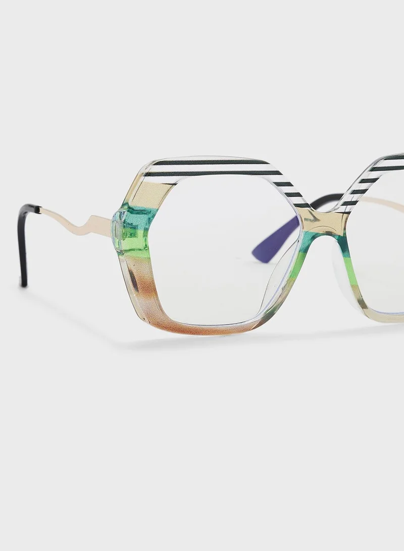 Ginger Hexagon Sunglasses