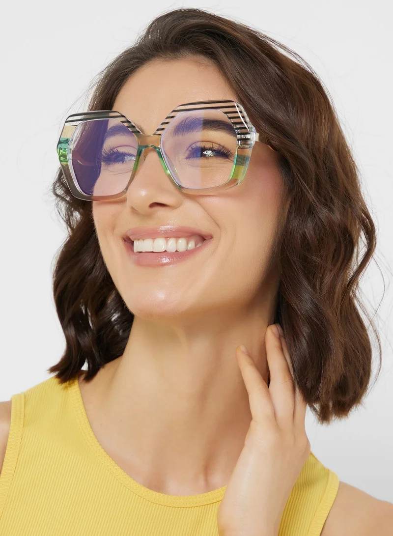 Ginger Hexagon Sunglasses