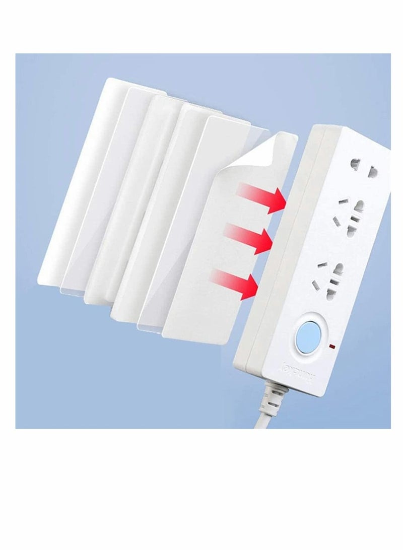 Y&D Power Strip Fixator, 4 Pack Holder Punch Free No Trace Plug Storage Wall Fixer Stand Shelf Cable Management Socket Hanging Organizer for Kitchen Living Room  - Image 2