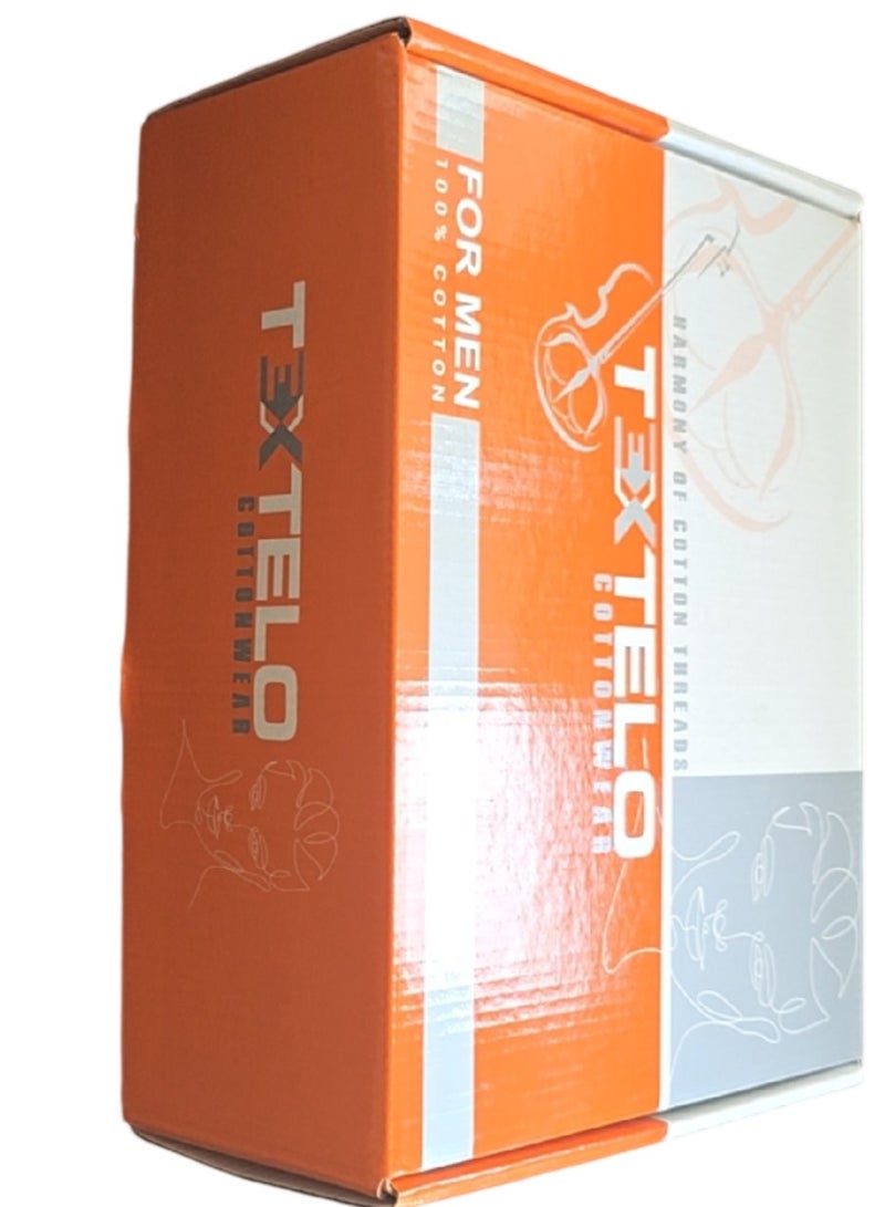 Textelo Pack of 6 man's boxer shorts Long Leg Closed Briefs 3 color (Black, Gray, Dark Blue) - Image 3