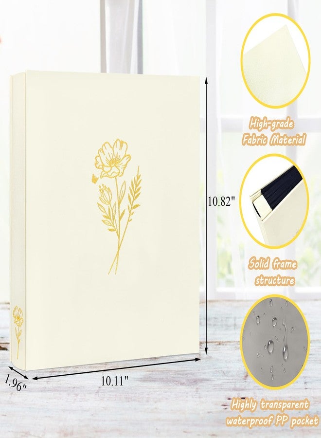kuword Photo Album 8x10 Holds 100 Photos,100 Pockets Picture Album Excellent Fabric Cover Picture Book for Photos 8x10 Photo Album Book for Travel Wedding Family Memories Beige - Image 2