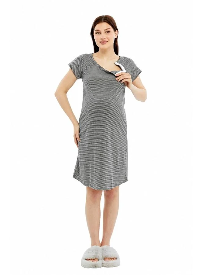 LuvmaBelly MYRA9585 Side Zippered Maternity Nightgown.