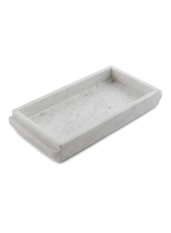 Pan Home Elegance Marble Towel Tray 30.48x15.24x3.18cm - White - Image 4