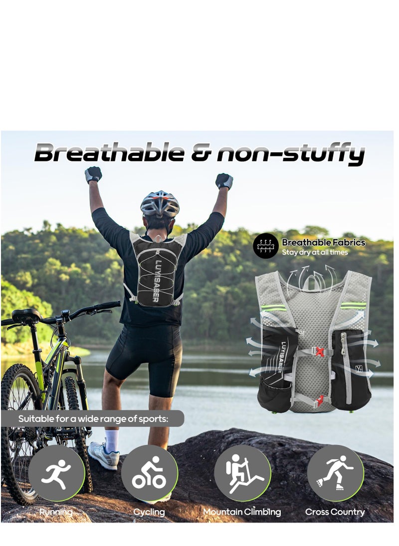 KASTWAVE - Running Backpack, Lightweight Running Vest Women, Micro-Splash Resistant Surface Hydration Vest for Outdoor Cycling Marathon Running Skiing Camping Climbing Regardless of Gender - Image 1