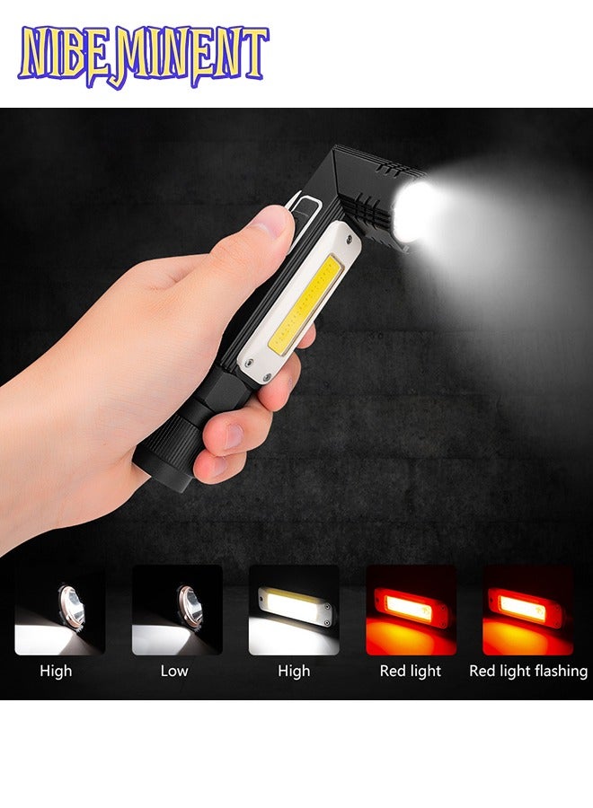 NIBEMINENT USB Rechargeable Headlamp, 1200 Lumens Portable Magnetic Head Flashlight for Adults, 360 Degree Rotate Led Work Light, Waterproof, 5 Modes for Outdoor, Hiking, Fishing - Image 2