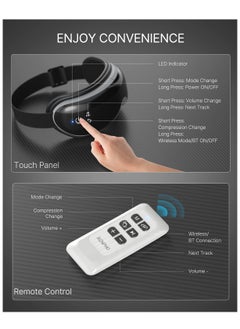 RENPHO Eye Massager With Heat And Vibration, Remote Control, Compression Bluetooth Music Temple Eye Massage Mask Rechargeable-Black  - Image 5