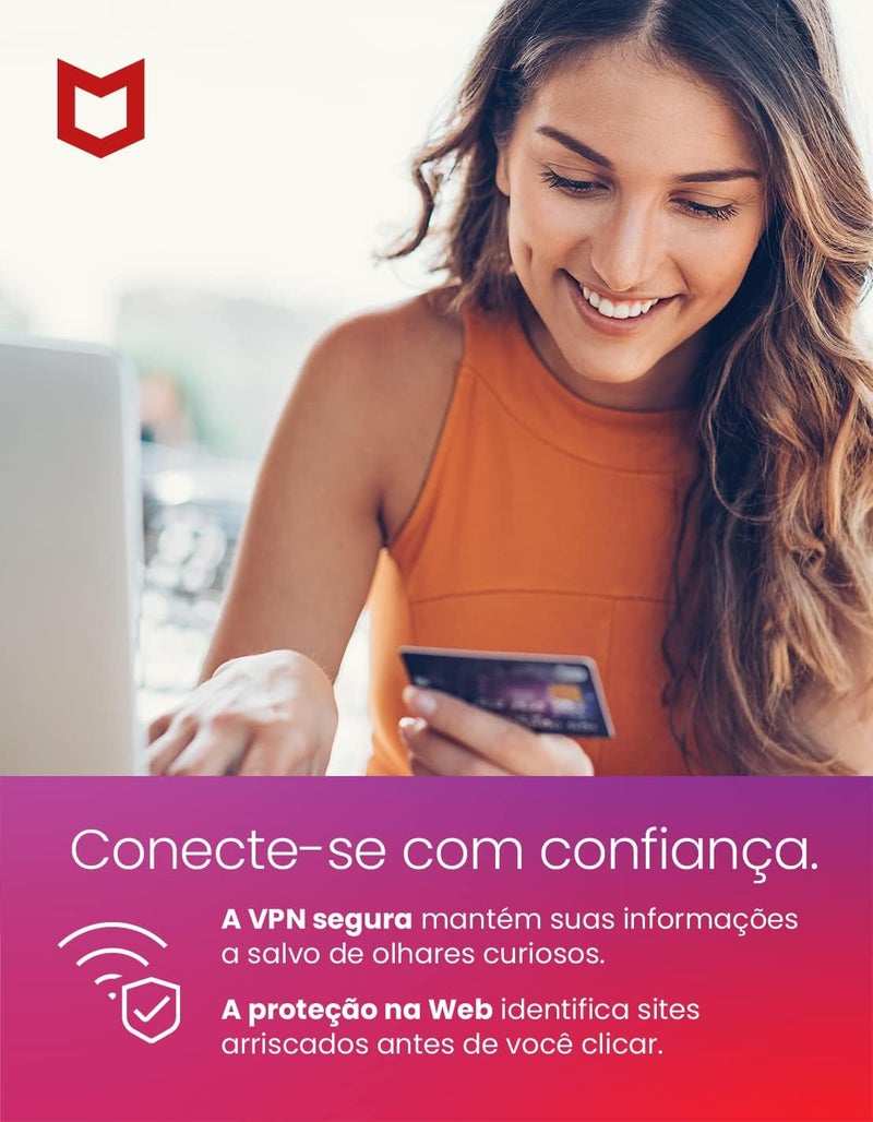 McAfee Total Protection 10 + VPN - مضاد فيروسات - برنامج حماية من التهديدات الرقمية متعدد الأجهزة الحائز على جوائز - 10 أجهزة - بطاقة - Image 2