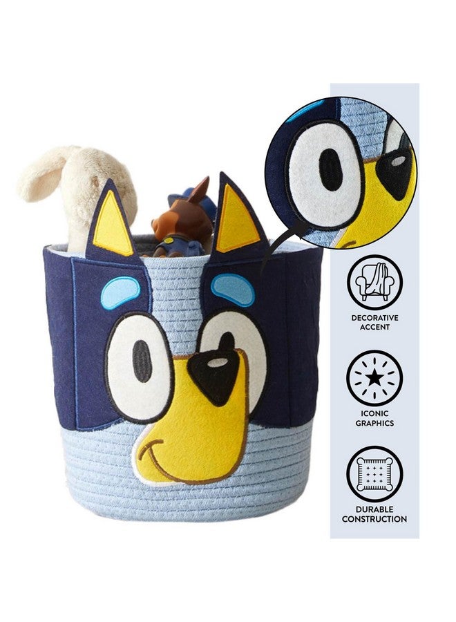Idea Nuova Bluey Figural Rope Storage Basket,10" H x 10" W, Decorative and Functional Organizer for Kids Room or Nursery - Image 2
